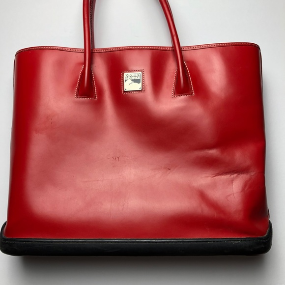 DOONEY & BOURKE Vintage Red Leather Handbag - Picture 2 of 16